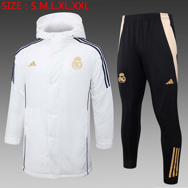 Abrigo Real Madrid Conjunto Completo 2024/25 Blanco